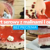 Tort serowy z malinami i oreo