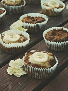 Marchewkowo-bananowe muffiny (bez jajek, bez mleka, bez glutenu)