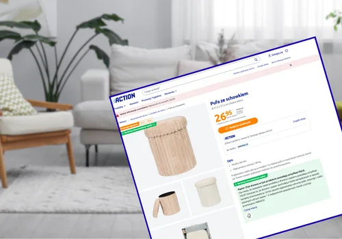 Ta pufa z Action za 27 zł robi furorę w mieszkaniach! Wygodne siedzisko, schowek, a motyw sztruksu i kolory dają efekt wow