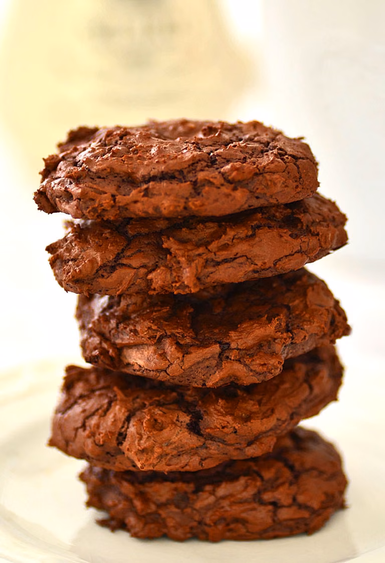 Ciasteczka brownie z płatkami migdałowymi