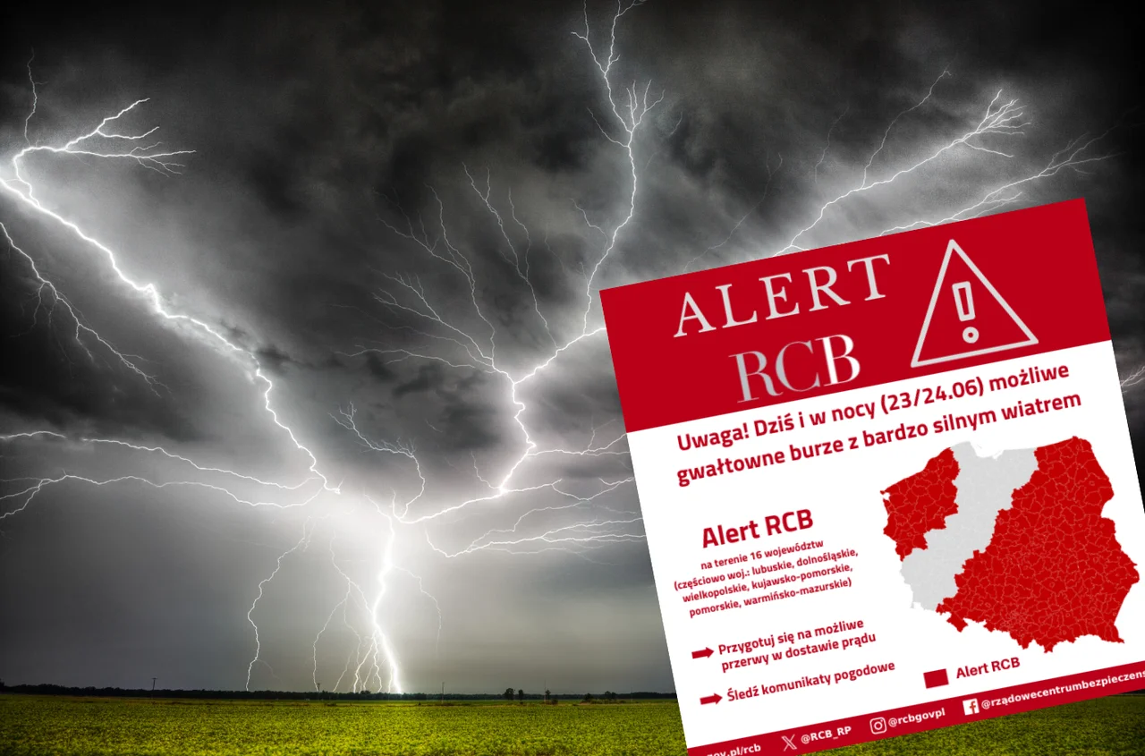 Niebezpieczna pogoda nad Polską! RCB ostrzega niemal cały kraj!
