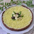 Krucha tarta z kremem pistacjowym