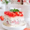 Ciasto stracciatella z truskawkami