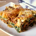 Lasagne ze szpinakiem i pieczarkami