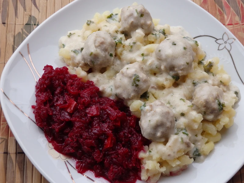 Smażone pieczarki faszerowane