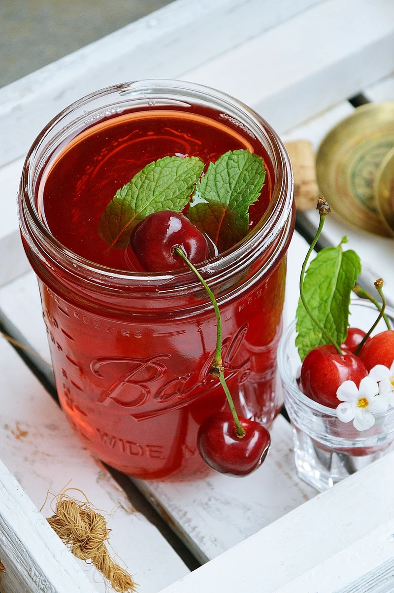 Kompot truskawkowo - czereśniowy