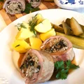 Rolada z polędwiczki wieprzowej z kaszą i grzybami