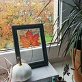 Jesienny liść w ramce – piękna dekoracja diy