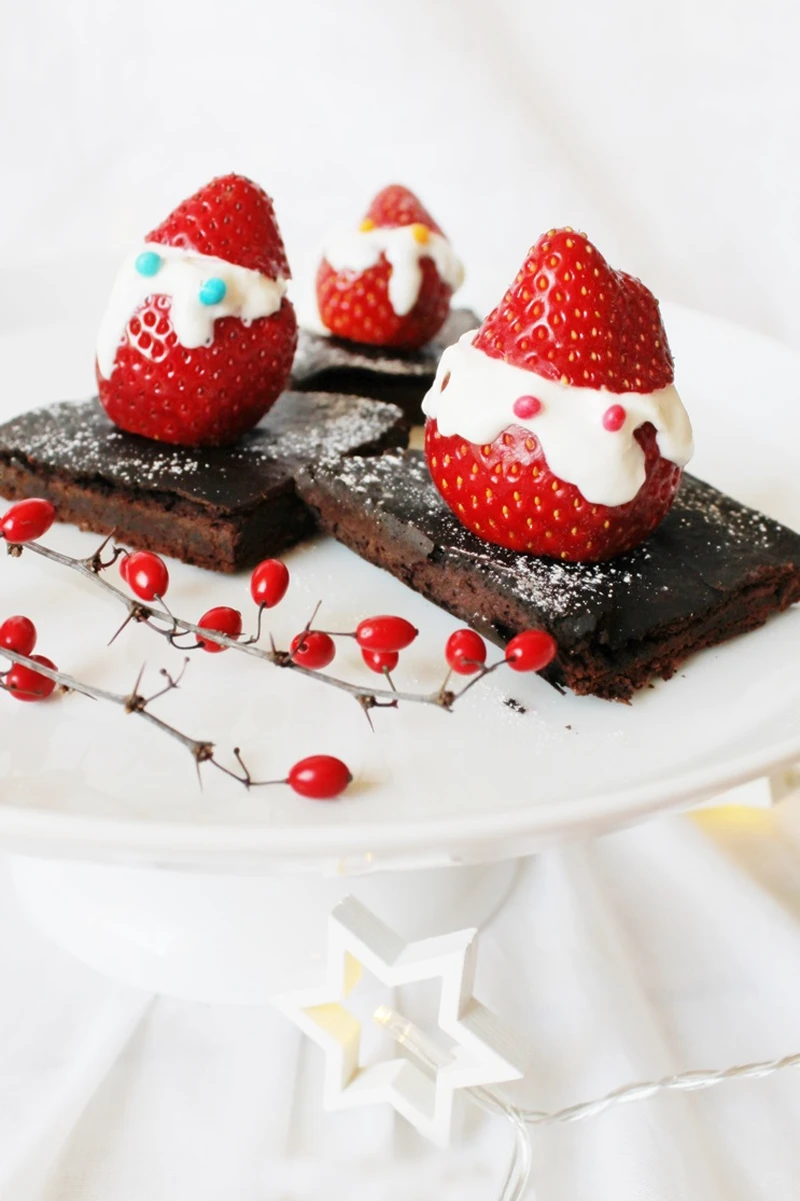 Mikołajkowe brownie z bananów (bez cukru)