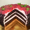 Tort czekoladowo - malinowy