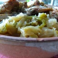 Bigos na pieczonych skrzydełkach