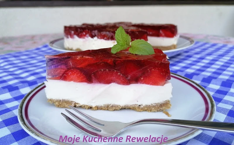 Proteinowy waniliowy fit sernik na zimno (bez cukru)
