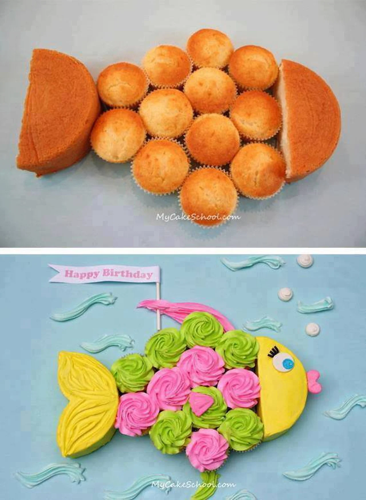 Tort w kształcie rybki