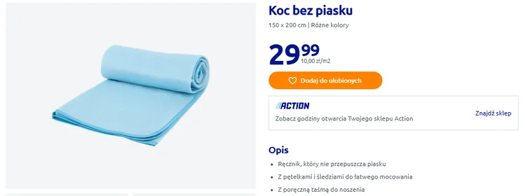 Zdjęcie Ten nowy koc z Action robi furorę na plażach! Nie łapie piachu i nie faluje na wietrze #1