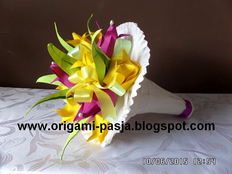 Bukiet tulipanów - origami.