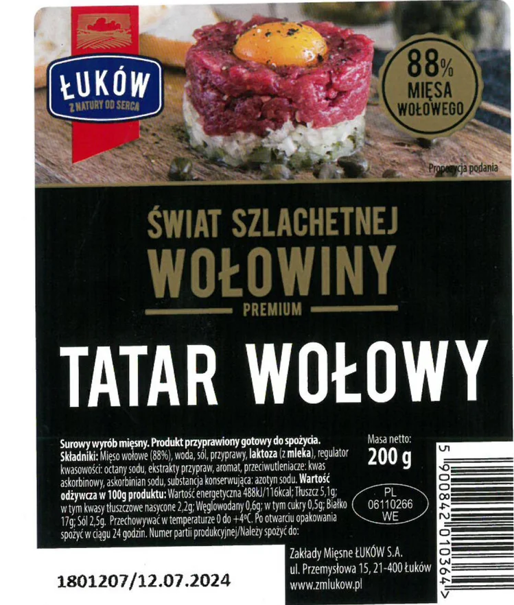 Zdjęcie Uwaga konsumenci! GIS ostrzega przed salmonellą w tatarze wołowym #1