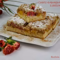 Ciasto rabarbarowe z brzoskwiniami