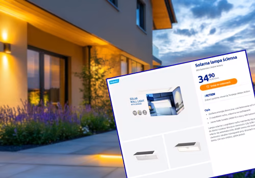 Ta nowa lampa solarna z Action za 35 zł pięknie oświetli elewacje domu lub balkon! Zero kabli, wbudowany czujnik, a efekt zachwyca!