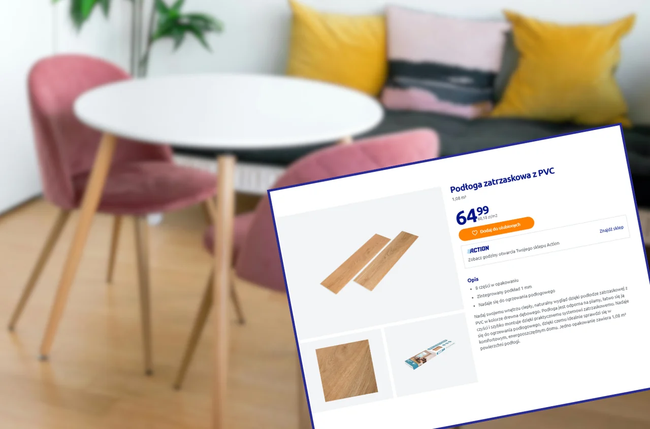 Te panele z podkładem z Action za 65 zł odmienią salon w godzinę! Ciepły odcień dębu, idealne do podłogówki i położysz je sama