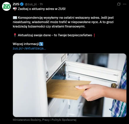 Zdjęcie Wyznaczyli seniorom ostateczny termin! 12 dni na zmianę danych, albo świadczenie wróci do ZUS #1