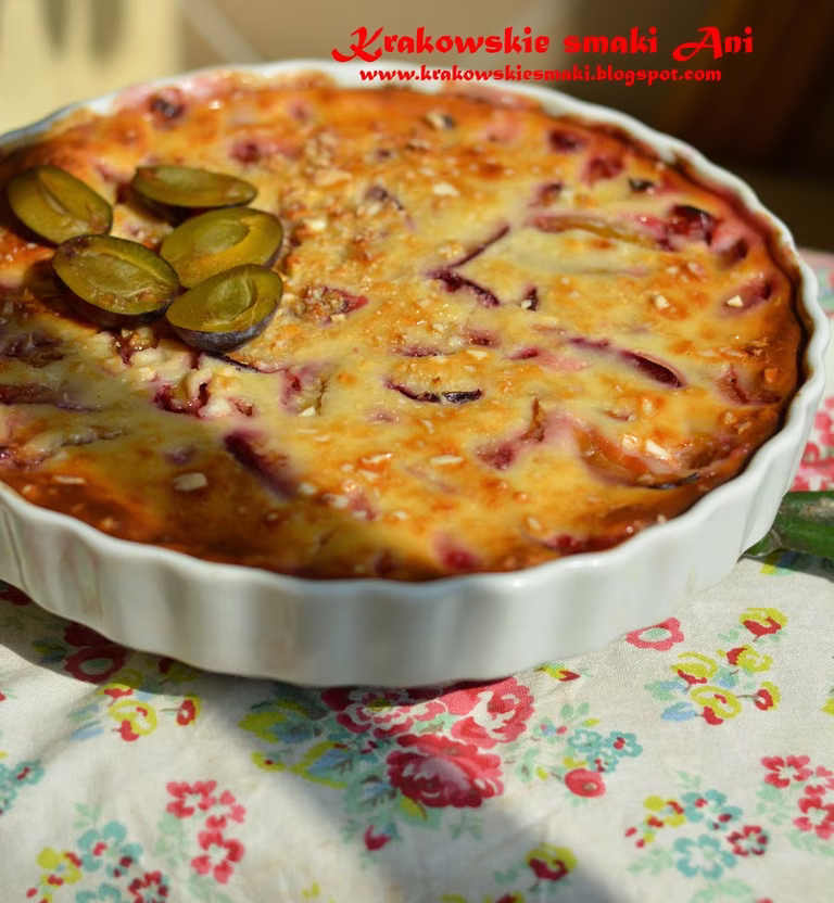 Tarta śliwkowo- migdałowa