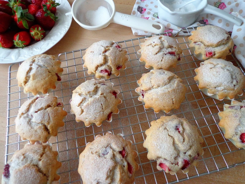 Muffiny z truskawkami