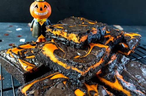 Mroczne brownie z dyniową nutą! Idealny deser na halloweenową noc!