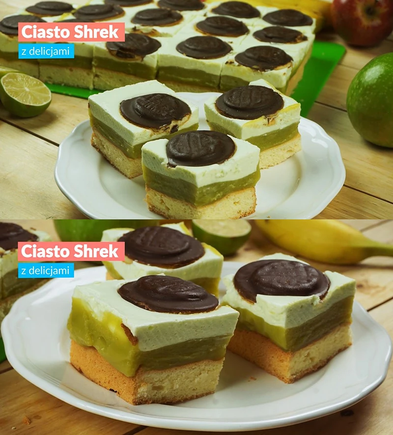 Ciasto Shrek z delicjami