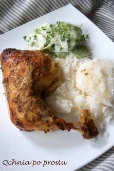 Udka kurczaka marynowane w jogurcie z pastą curry
