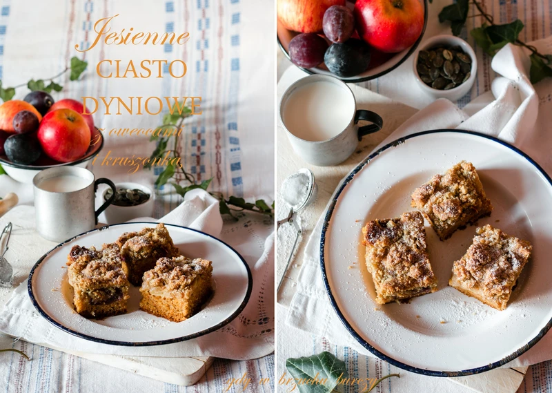 Ciasto dyniowe z owcami i kruszonką