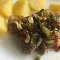 Karkówka pieczona z selerem i koperkiem