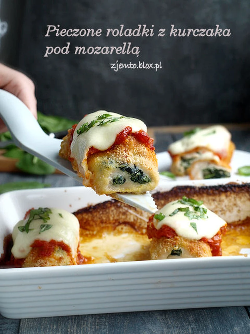 Roladki z kurczaka pod mozzarellą