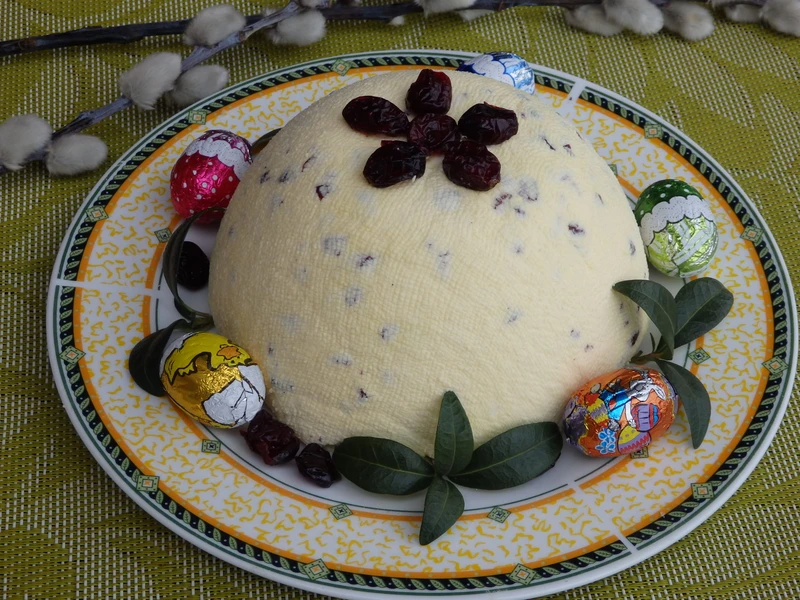 Pascha waniliowa z żurawiną