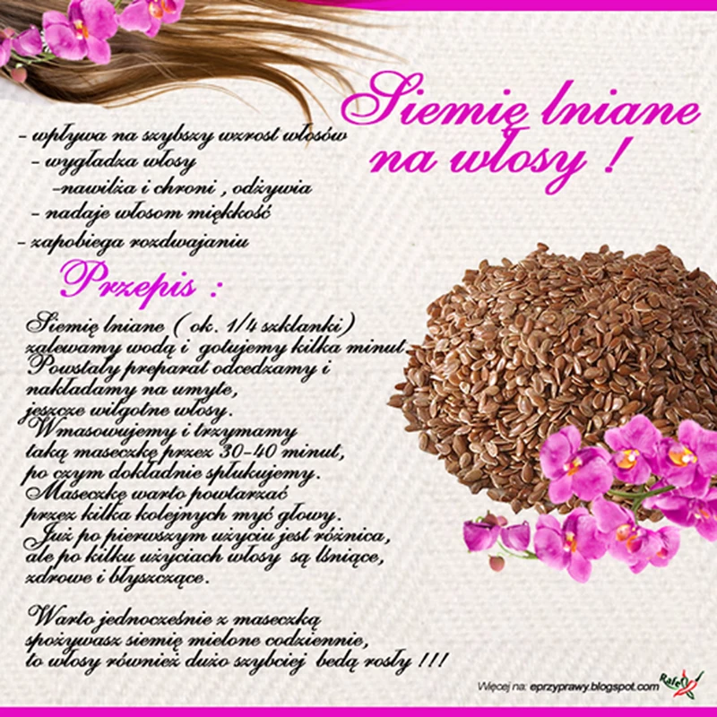 Siemię lniane na włosy