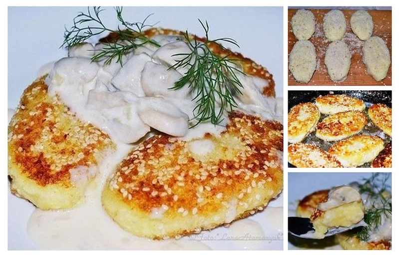Kotlety warzywne w sosie pieczarkowym