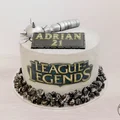 Tort League of Legends piernikowo-malinowy