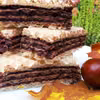 Wafle z masą z mleka w proszku