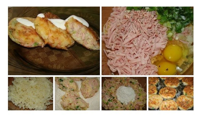 Kotlety ziemniaczane z parówkami