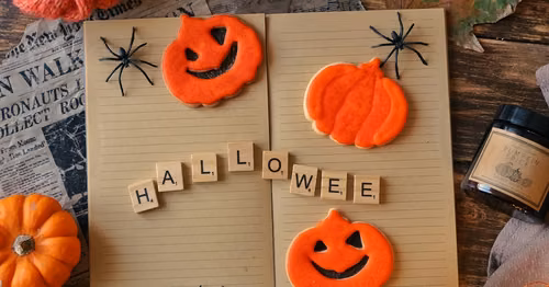 Halloweenowe ciasteczka dynie