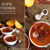 Zupa dyniowa z pieczona papryką i chipsami z boczku