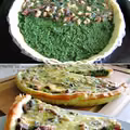 Tarta z ciasta francuskiego ze szpinakiem i boczkiem