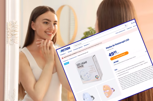 Ta maska ze światłem LED do twarzy robi furorę wśród kobiet! Aż 7 trybów, bez kabla - w Action za jedyne 49 zł