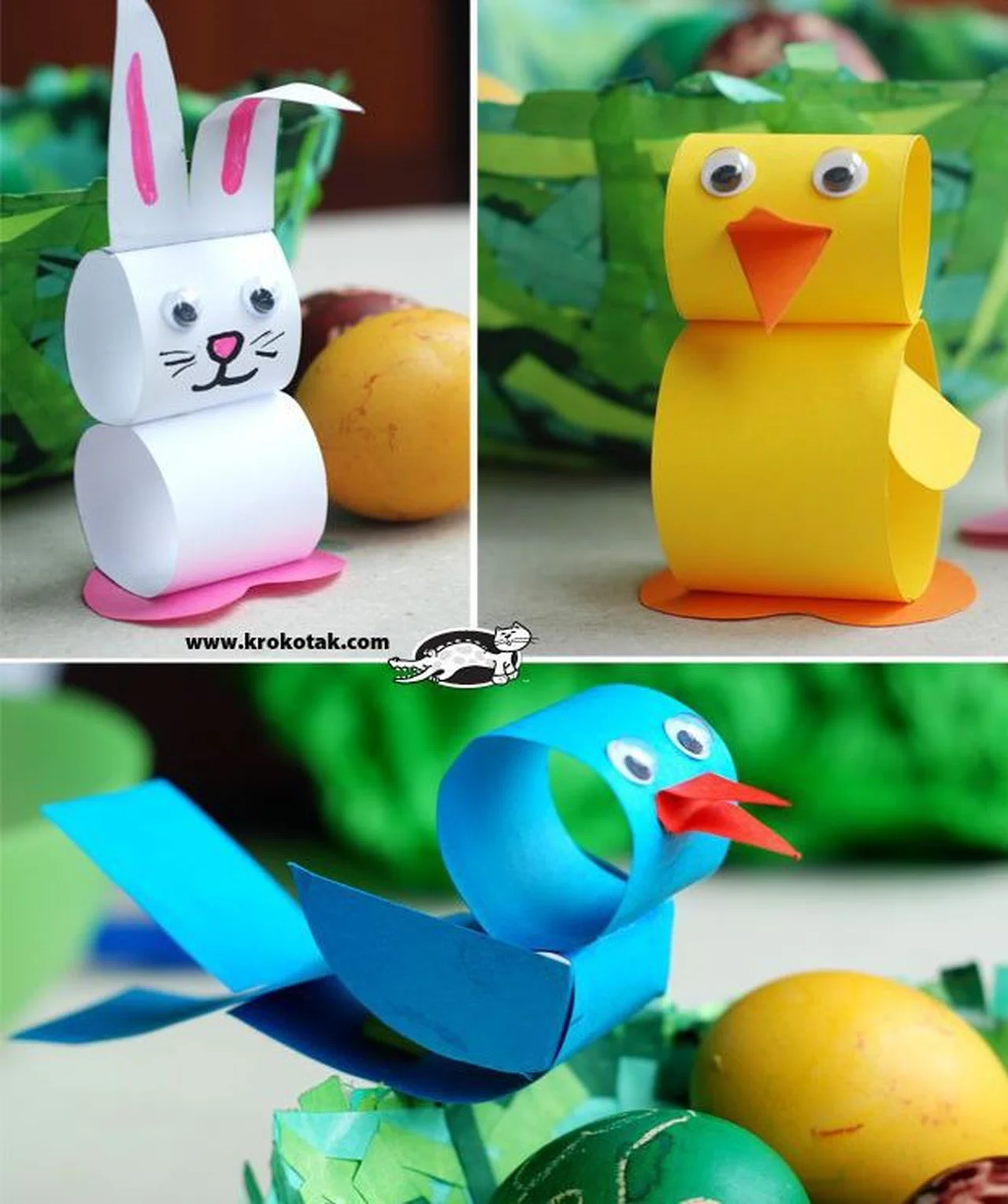 Zabawki z kolorowego papieru