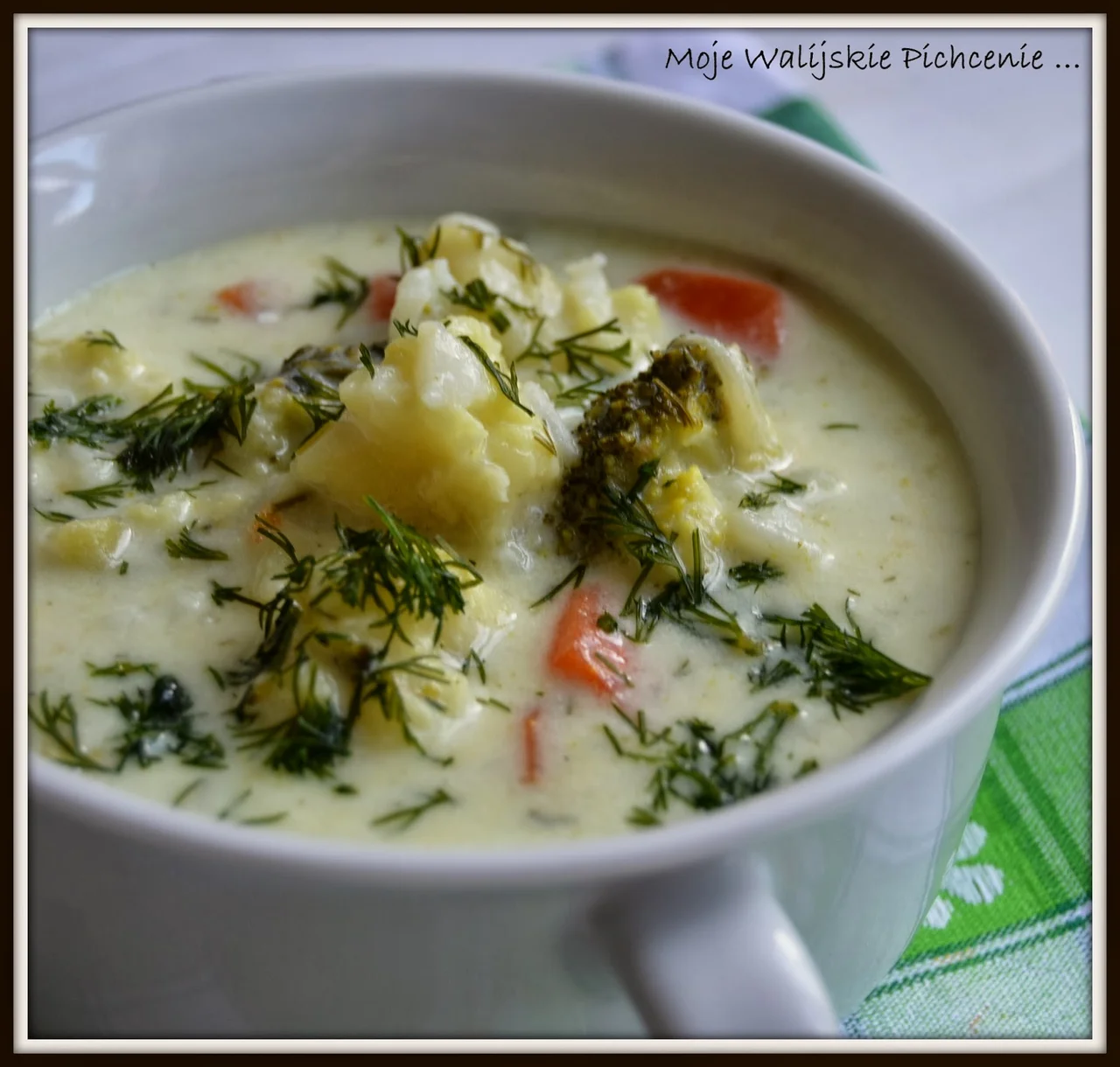 Zupa kalafiorowo-brokułowa z ryżem