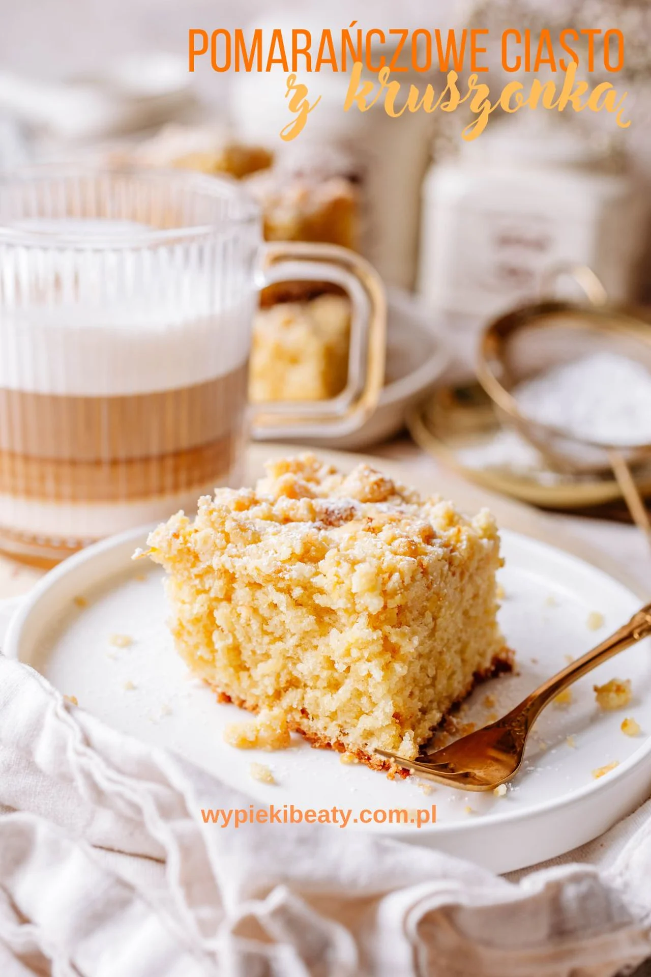 Pomarańczowe ciasto z kruszonką