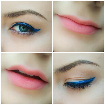 Electric blue- makijaż z niebieską kreską