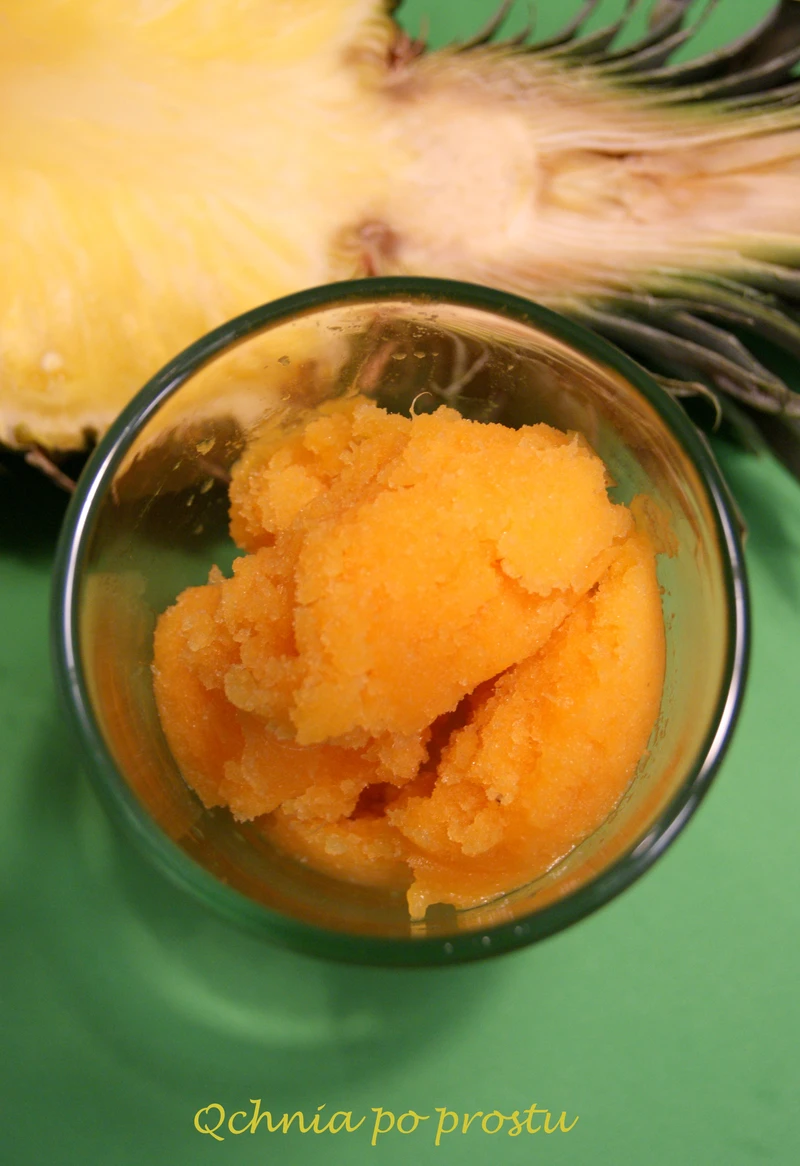 Sorbet - ananas, marchewka, mango