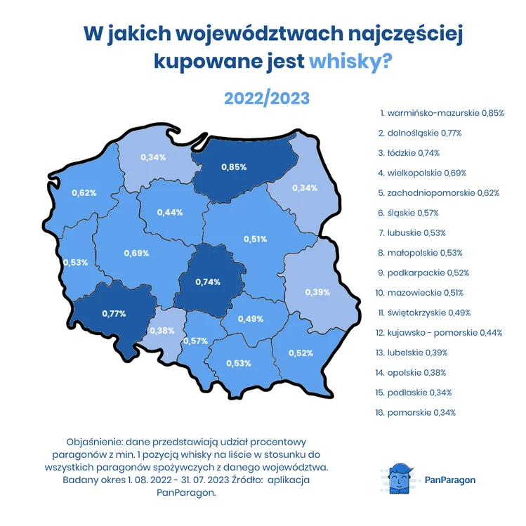Zdjęcie Alkoholowa mapa Polski. W tych województwach najczęściej kupujemy napoje z procentami (Pan Paragon) #7