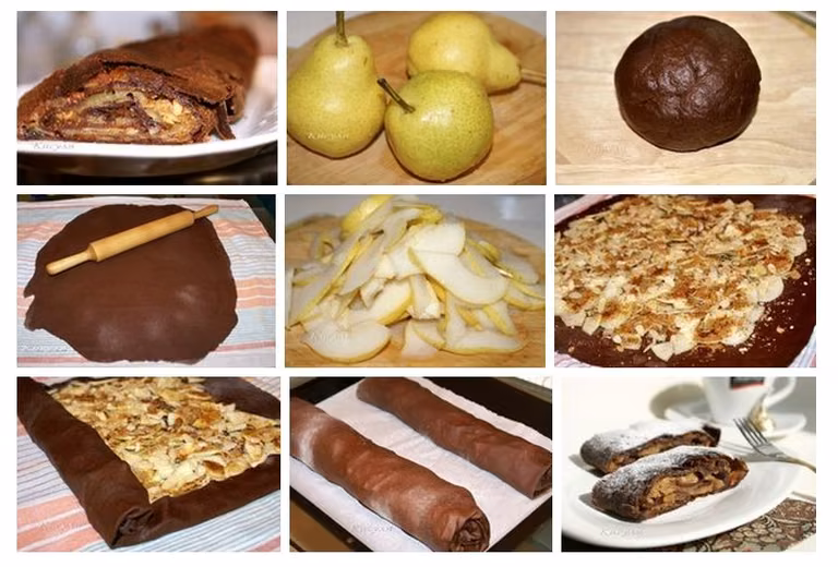 Czekoladowy strudel jabłkowy