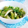makaron z groszkowo-miętowym pesto